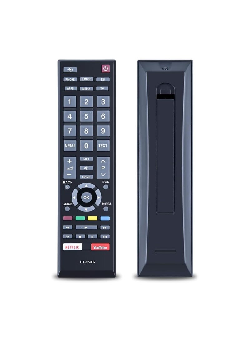 Generic - Toshiba Smart TV Remote - Replacement Remote Control For Toshiba Smart TV LCD LED CT8054 CT-8509 CT-90336 CT-95007 with YouTube Netflix Short Keys - Image 1