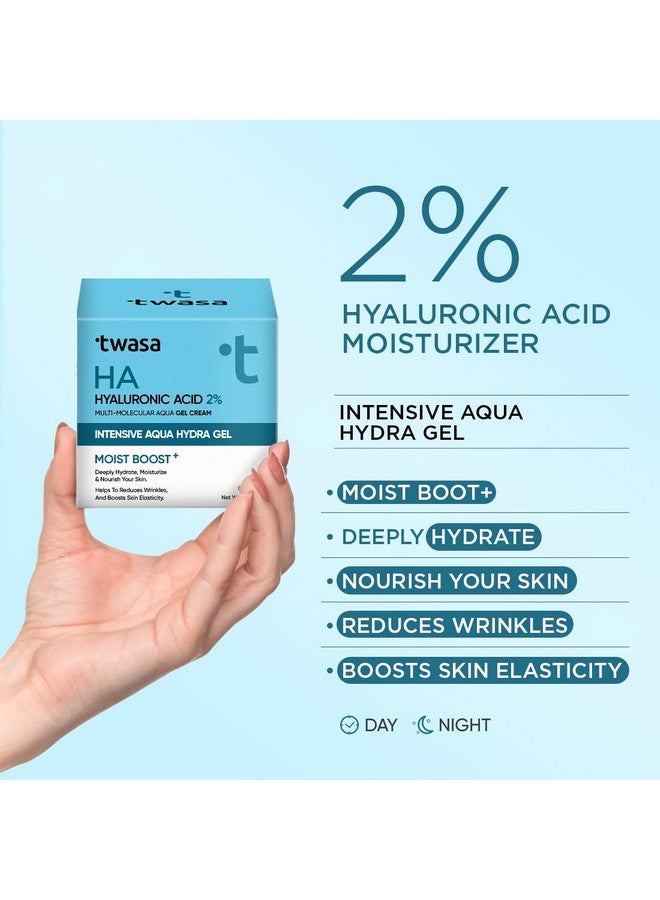 Twasa 2% Hyaluronic Acid Gel Cream 50g | Oil-Free, Non-Sticky, Light Water Gel for Fast Absorption & Intense Hydration | Long Lasting Hydration | For Dry Skin, Normal & Sensitive Skin - Image 2