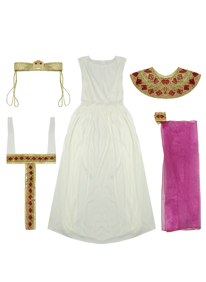 هالامودو زي كليوباترا للأطفال، زي كليوباترا للبنات، زي مصري للبنات، مثالية لحفلات عيد ميلاد، هالوين، حفلات الكرنفال - Image 2