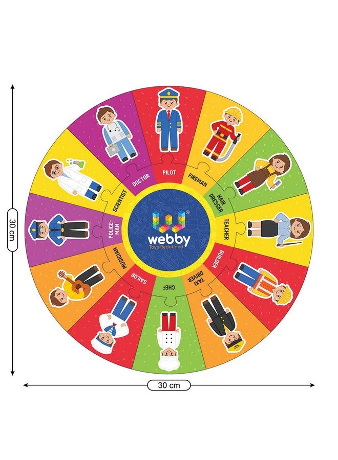 Webby Wooden Professions Jigsaw Puzzle for Boys & Girls, 13 Pcs - Image 4