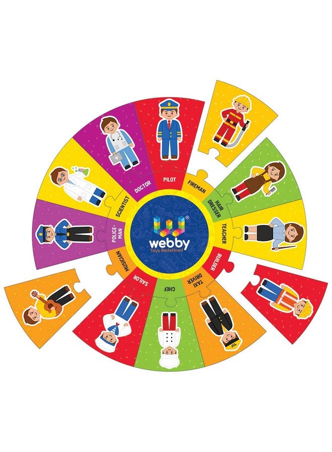 Webby Wooden Professions Jigsaw Puzzle for Boys & Girls, 13 Pcs - Image 3