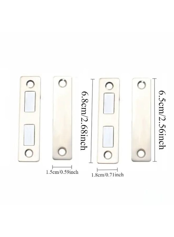 2 Sets Ultra Thin Magnetic Cabinet Door Suction System Heavy Duty Metal Strip Holder - Image 4