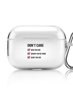 Stylizedd Classic Clear printed Case for Apple AirPods Pro 2nd Generation Thin Transparent Cover [Designed for Apple AirPods Pro 2nd Generation] - Don't Care  - Image 1