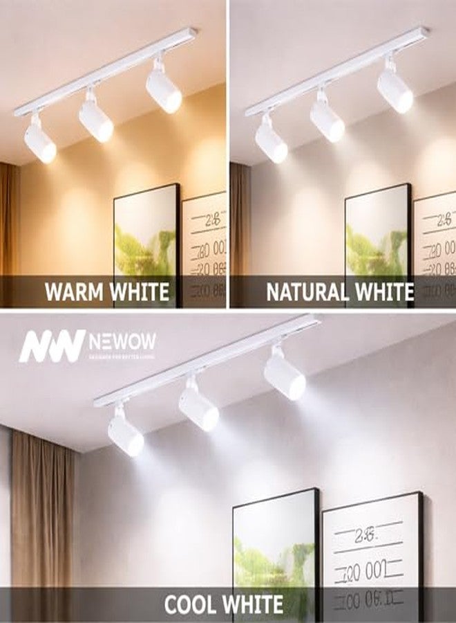 NEWOW مصباح مسار LED من نوع NEWOW NW 10W Glider Plus TR | مصباح كشاف للصور وعمود قابل للتعديل | لون الهيكل: أبيض | لون الإضاءة: أبيض دافئ (عبوة من قطعتين) - Image 4