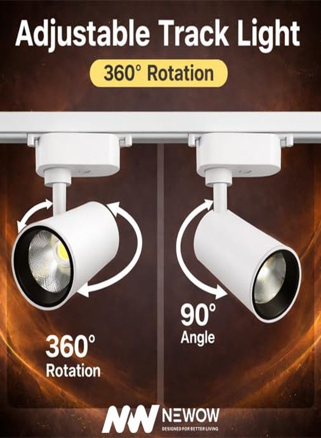 NEWOW مصباح مسار LED من نوع NEWOW NW 10W Glider Plus TR | مصباح كشاف للصور وعمود قابل للتعديل | لون الهيكل: أبيض | لون الإضاءة: أبيض دافئ (عبوة من قطعتين) - Image 3