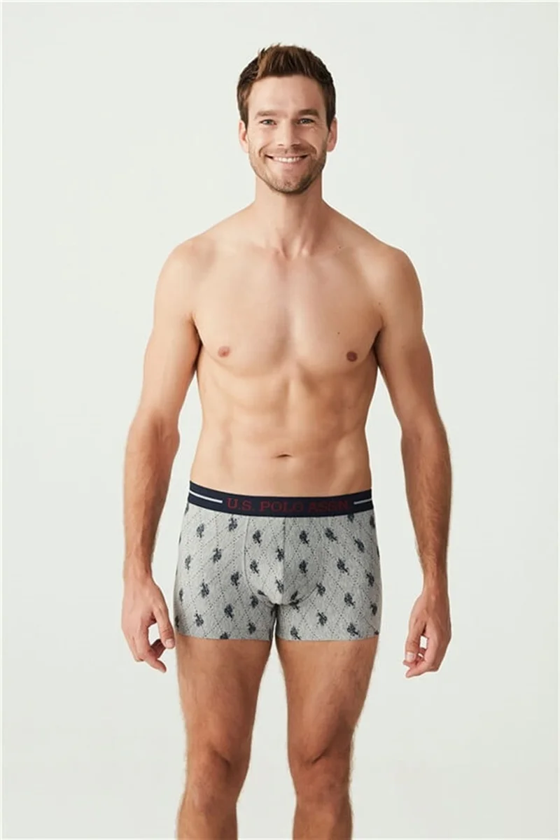 يو اس بولو اسن BASE. Polo Assn. 80328 Men's 3-pack Boxer - Claret Red&Navy Blue&grmlj.Printed
