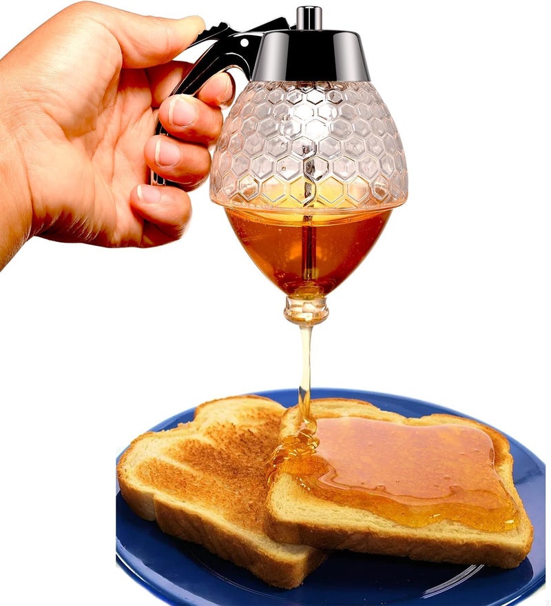 DHVYANT MART Modern Drip-Free Honey Dispenser Syrup & Sugar Jar For Efficient Serving Pot Easy To Use & Clean Mess-Free Solution Suitable For Home Kitchen-Hotel-Restaurant-Coffee Bar (1) - Image 5