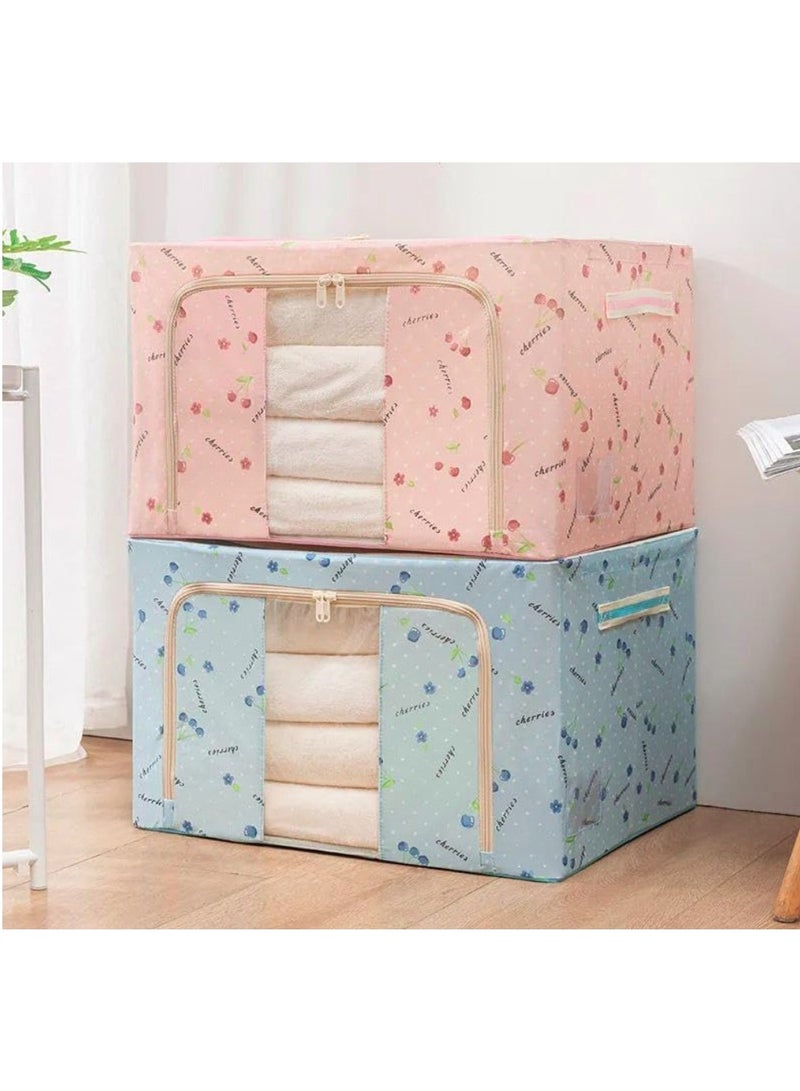 eBasket Storage bag with metal legs Storage bag with a capacity of 100 liters for storing all clothes blankets and furnishings Made of high quality materials to ensure the longest possible use (color may vary) - Image 2