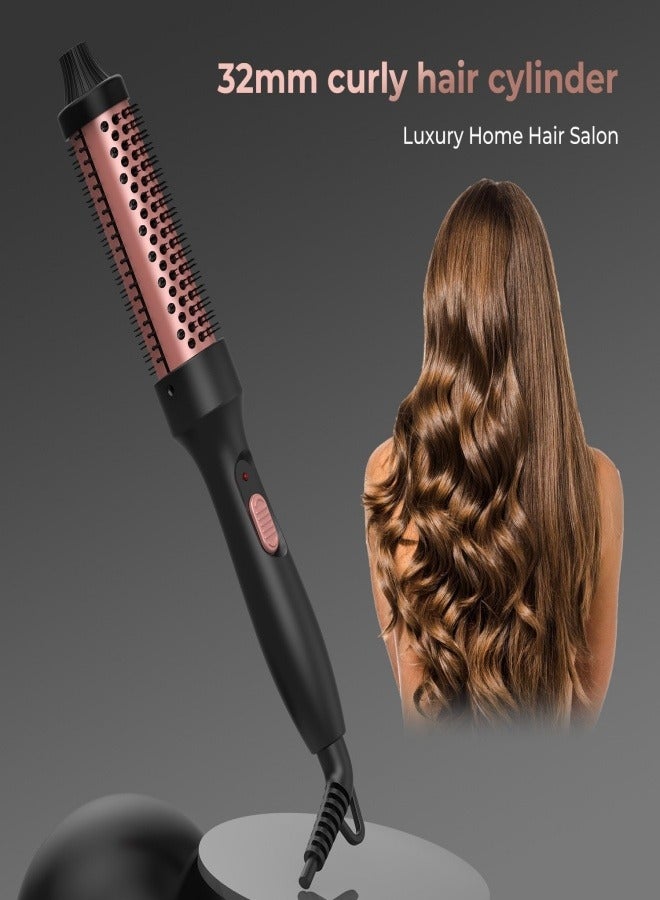 Beauty Thermal Brush, 1.5"/32mm Heated Round Brush for Blowout Look, Ionic Hot Brush Create Shinier & Smoother Curls, Fast Heating, Dual Voltage,Black - Image 1