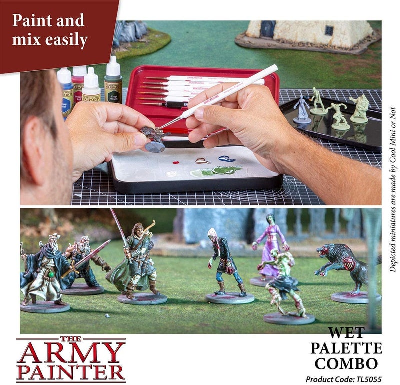 The Army Painter Wet Palette for Acrylic Painting & Hydro Pack Paper Palette Bundle -Premium Wet Palette for Miniatures with 100 Palette Paper Sheets & 4 Wet Palette Sponges -Painting Palette with Lid - Image 5