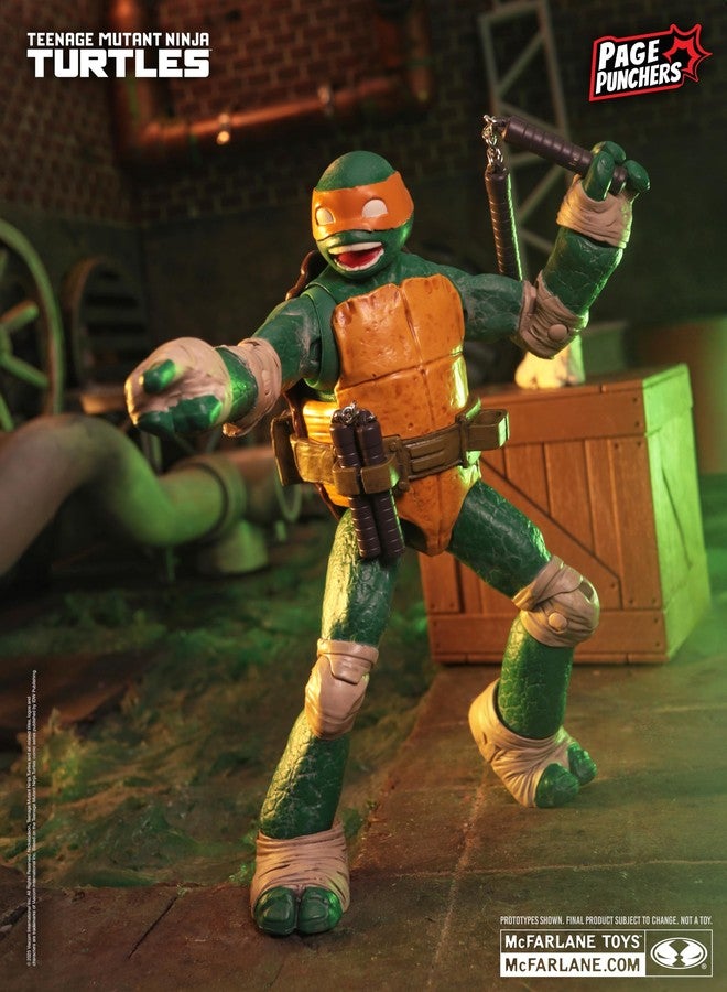 McFarlane Toys- Teenage Mutant Ninja Turtles (Page Punchers) Michelangelo 5in Action Figure with Comic - Image 2