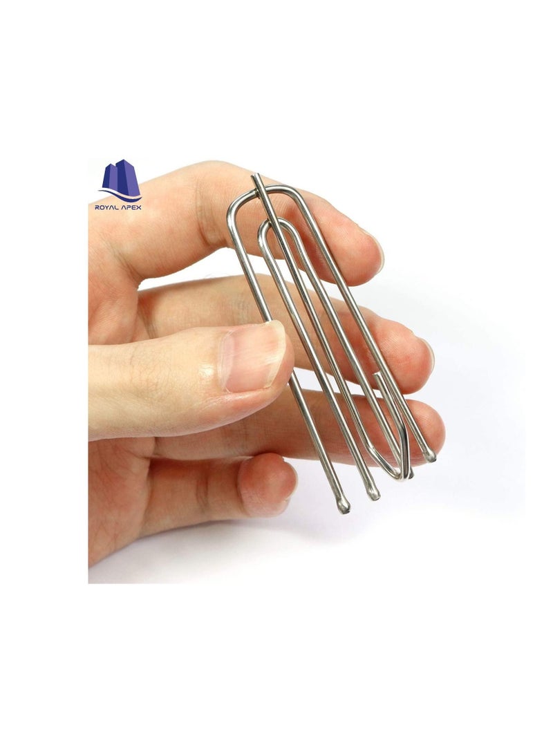 Curtain Pleater Tape Pleat Hook, 4 Prongs Pinch Pleat Drapes Clip Traverse Pleater 4 End Hooks (Pack of 20) - Image 2