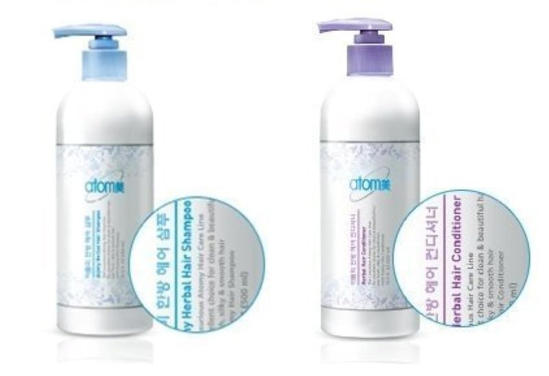 Atomy Herbal Hair Shampoo 500ml + Conditioner 500ml - Image 1
