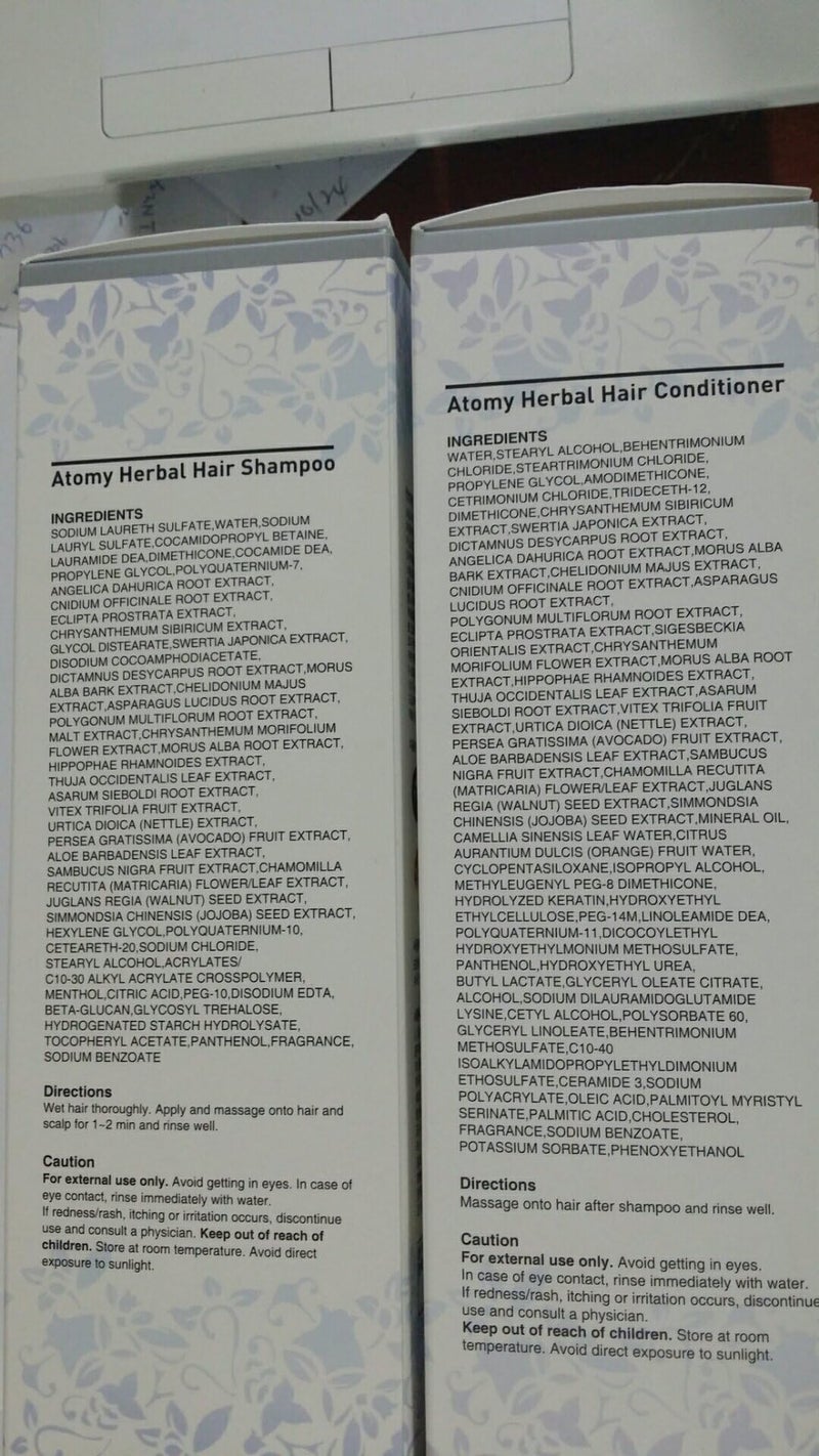 Atomy Herbal Hair Shampoo 500ml + Conditioner 500ml - Image 2