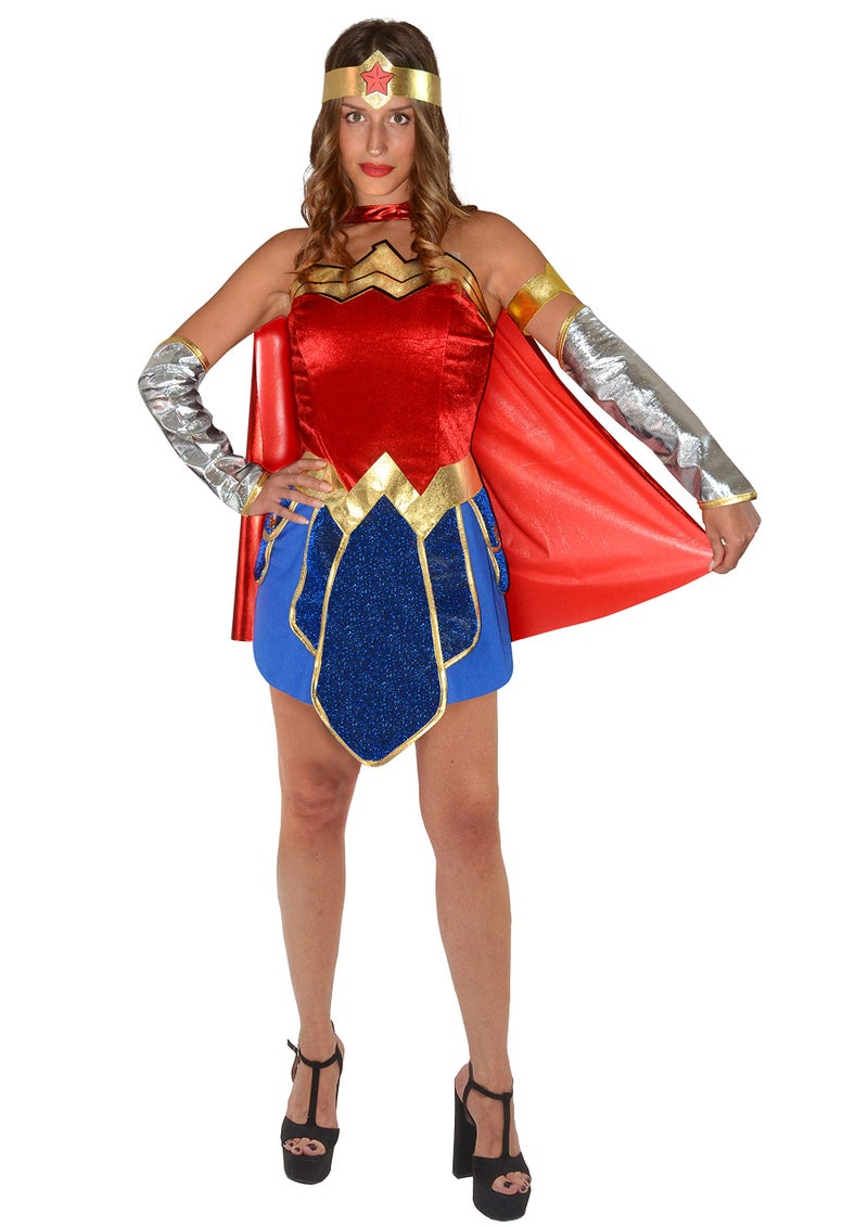 Ciao 11678.S Wonder Woman Costume Original Dc Comics (Size S), Red/Blue, S - Image 1