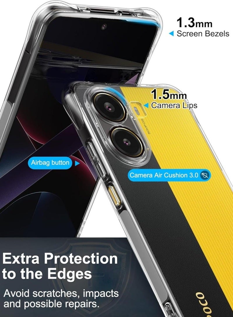 Raxoom Xiaomi Poco X7 Pro 5G Case Cover â€“ Premium Silicone Bumper Protective Case with Reinforced Corners & Camera Protection, Shockproof Design for Xiaomi Poco X7 Pro 5G â€“ Durable, Slim Fit Protection for Your Smartphone - Image 3