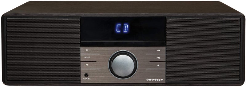 Crosley CR3502A-BK Metro Bluetooth FM Clock Radio and CD Player, Black - Image 1