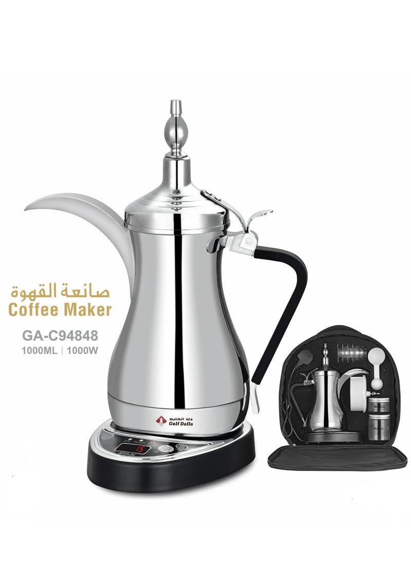 غالف دالا Gulf Dalla Coffee Maker Set 1 L 1000 W GA-C94848 Silver - Image 1
