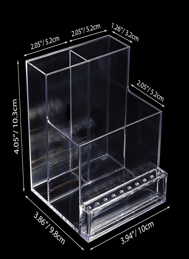 ANGNYA Nail Drill Holder Grinding Bit Storage Box, 10 Holes Transparent Nail Drill Bit Holder Plastic Nail Drill Tool Organizer Manicure Tools Display Box for Nail Tech Supplies - Image 2