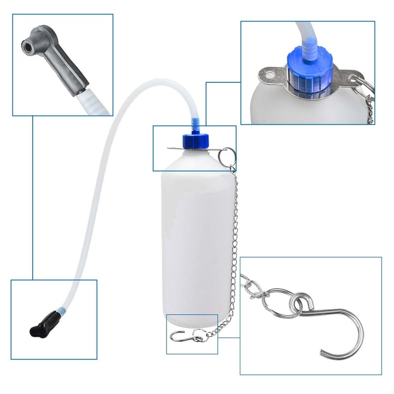 Prokomon 3L Manual Brake Bleeder Fluid Pump with 4 Master Cylinder Adapters and 1L Brake Bleeder Bottle Suitable for Most Vehicles One-Person Operation (7pieces) - Image 4