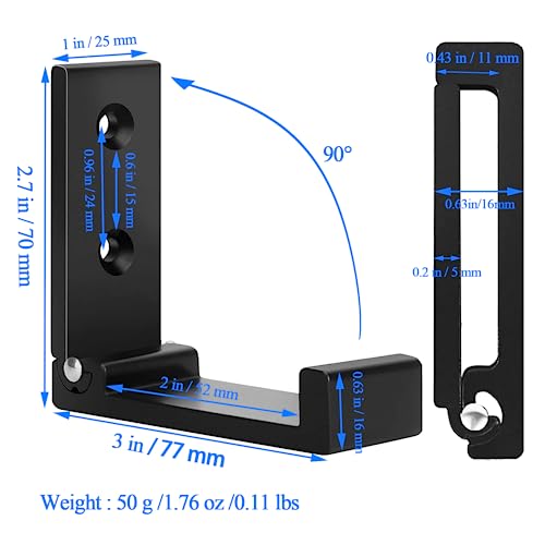 OHIYO Folding Wall Hook 2PCS Folding Coat Hooks for Hanging Heavy Duty Coat & Bag & Backpack & Hat & Headphone Foldable Coat Hooks Wall Mounted Saves Space (Black) - Image 2