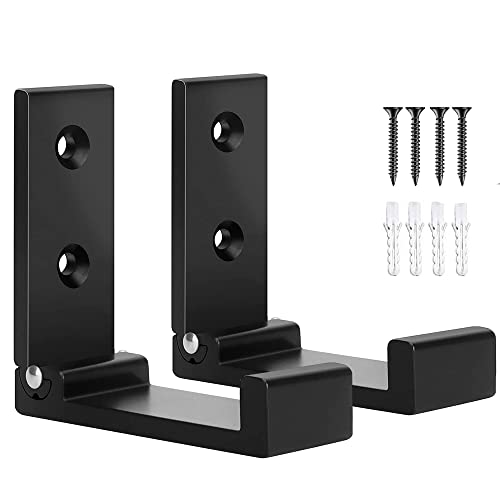 OHIYO Folding Wall Hook 2PCS Folding Coat Hooks for Hanging Heavy Duty Coat & Bag & Backpack & Hat & Headphone Foldable Coat Hooks Wall Mounted Saves Space (Black) - Image 1