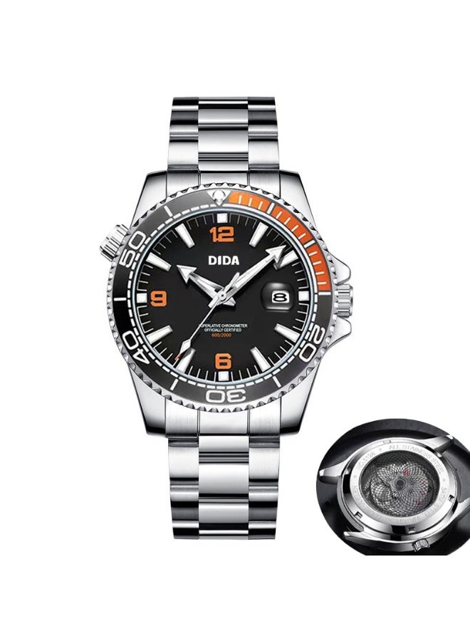 DIDA Men's Stainless Steel Waterproof Watch C089 Black - Image 1