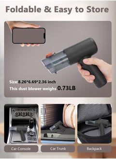 Luttec Handheld car vacuum cleaner, 4-in-1 vacuum cleaner 7500Pa air dust collector, high power 70W,  suitable for cars, homes, offices, pets  - Image 5