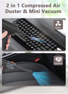 Luttec Handheld car vacuum cleaner, 4-in-1 vacuum cleaner 7500Pa air dust collector, high power 70W,  suitable for cars, homes, offices, pets  - Image 4