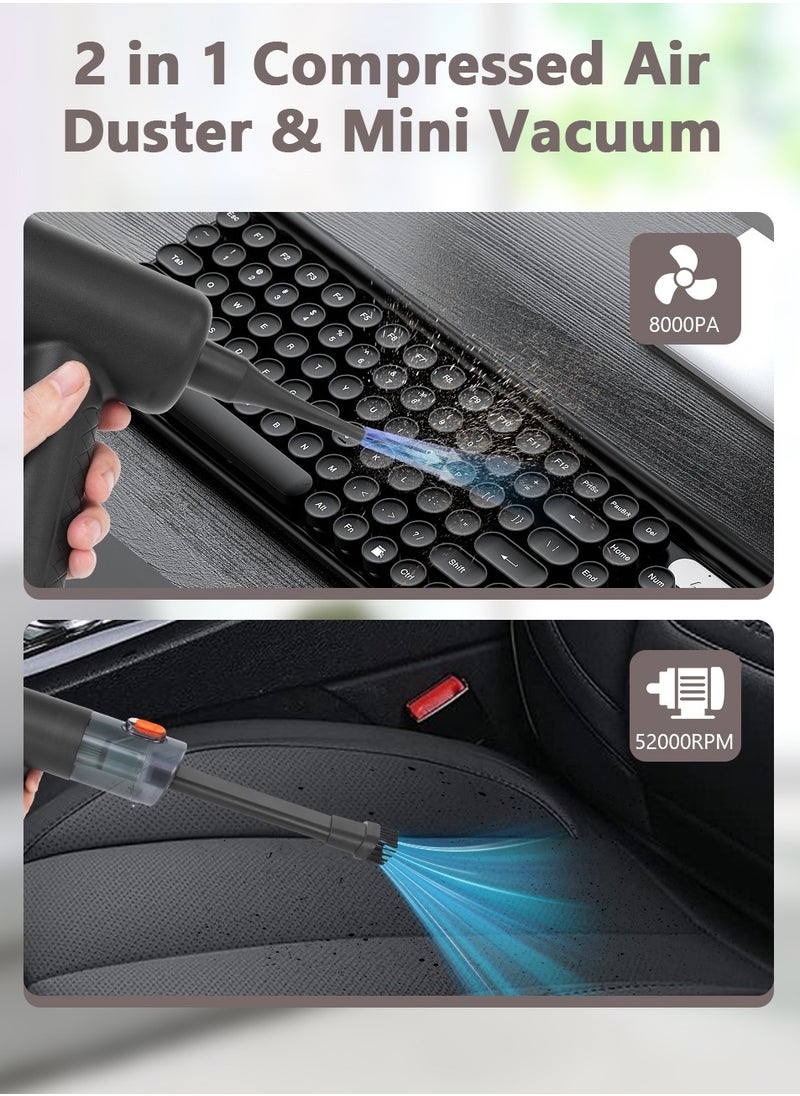 Luttec Handheld car vacuum cleaner, 4-in-1 vacuum cleaner 7500Pa air dust collector, high power 70W,  suitable for cars, homes, offices, pets  - Image 4
