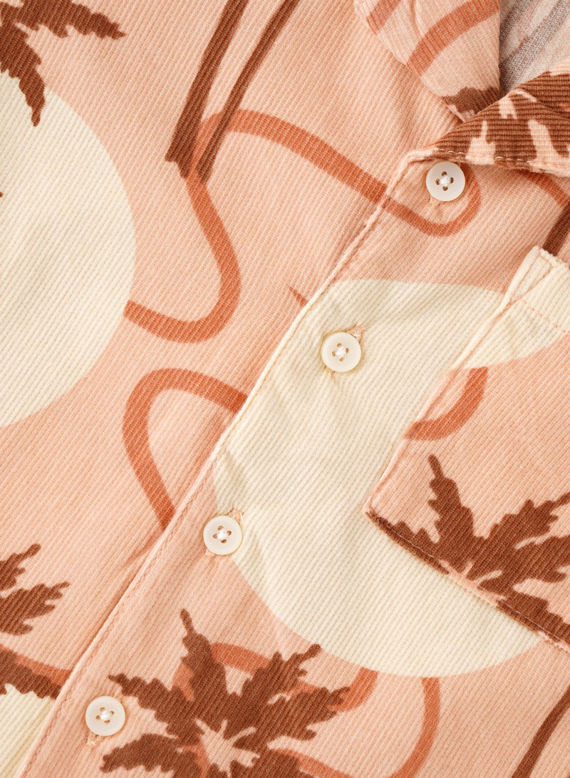 POPEES Infant Boys Premium Printed Corduroy Shirt - Soft & Durable - 3-36 Months - Image 4