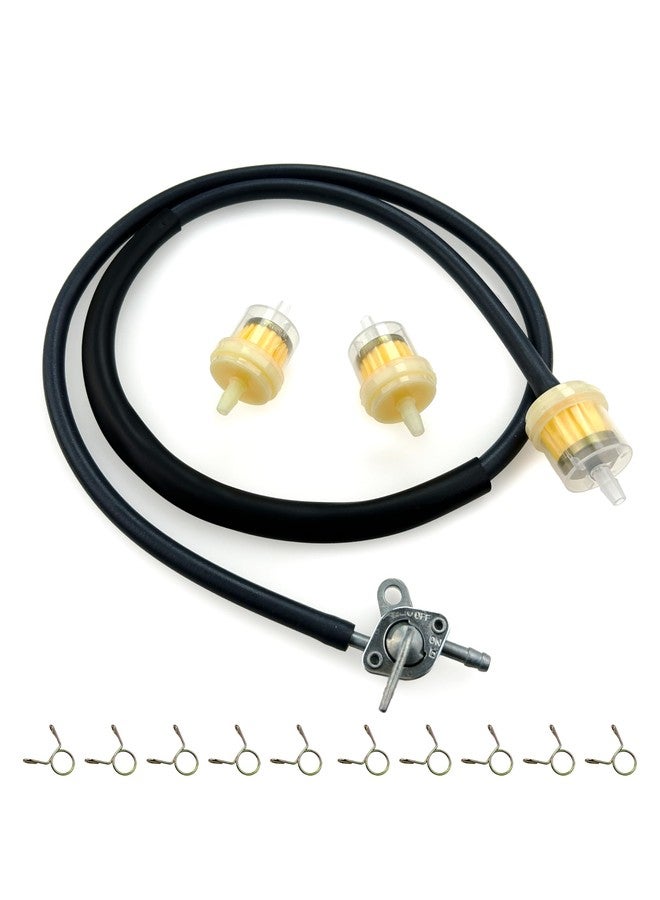 YAMAKATO 3/16 Fuel Line Hose w/Fuel Filters Inline Shut Off Valve Petcock Set for 50cc 70cc 90cc 110cc 125cc 150cc Coolster Apollo Baja ATV Four Wheeler Dirt Pit Bike - Image 5