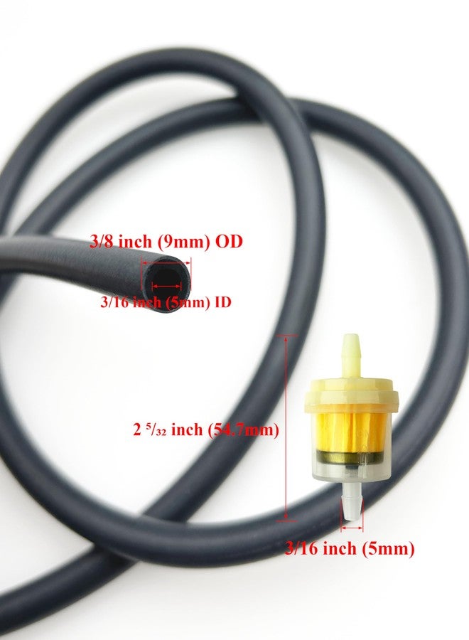 YAMAKATO 3/16 Fuel Line Hose w/Fuel Filters Inline Shut Off Valve Petcock Set for 50cc 70cc 90cc 110cc 125cc 150cc Coolster Apollo Baja ATV Four Wheeler Dirt Pit Bike - Image 3