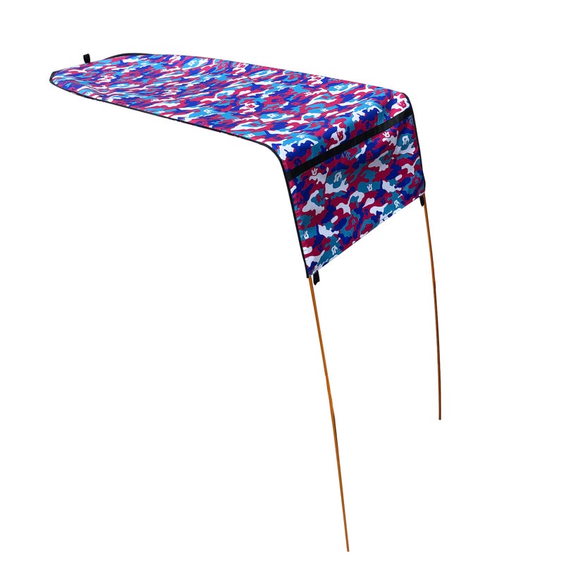 Kayak Sun Shade: Red Camouflage, 8 Sq. Ft. Coverage, Ripstop Water-Resistant Oxford Cloth - Single Person Design, Lightweight Foldable Boat Sunshade for Single Kayak Users - Image 1