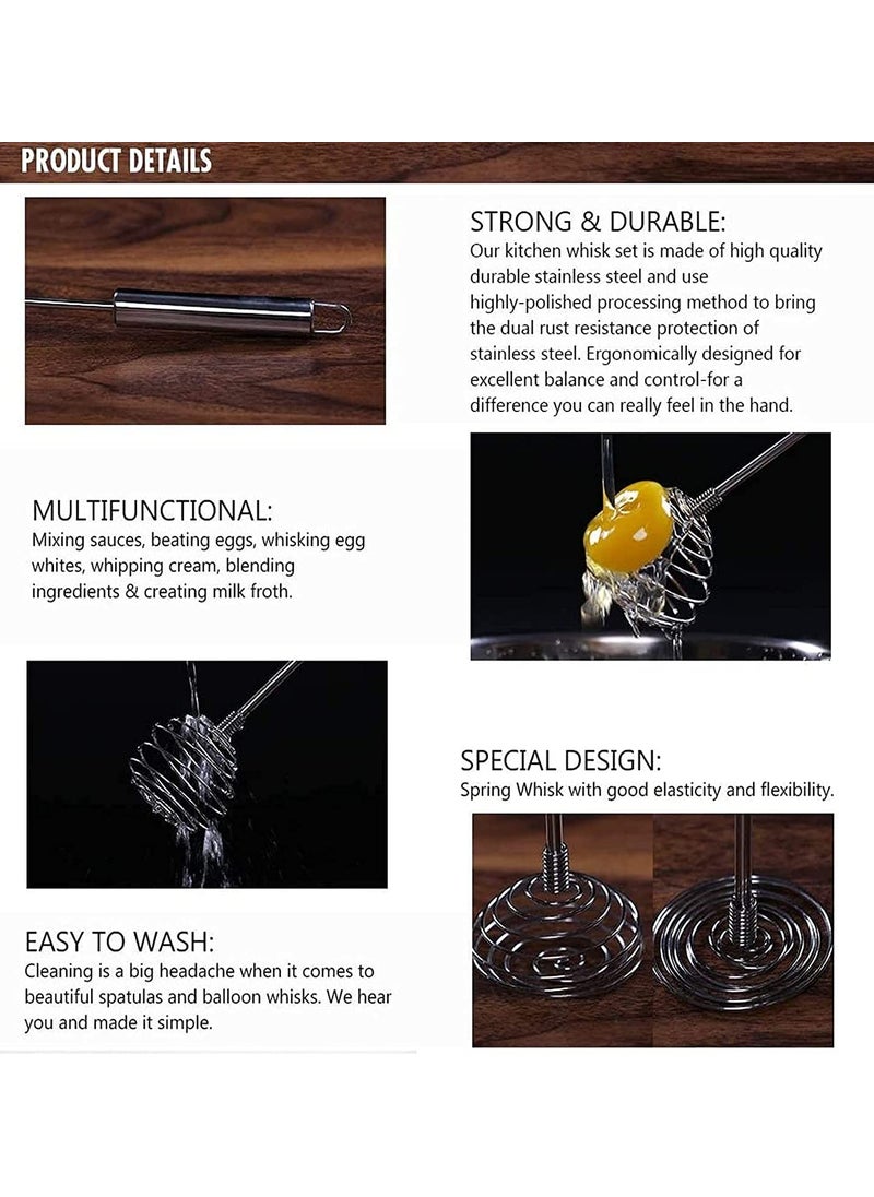 OLWICK - OLWICK 1 PCS Egg Whisk Egg Beater Stainless Steel Balloon Galaxy Spring Whisk Egg Beater Milk Blender for Blending Whisking Beating Stirring - Image 1