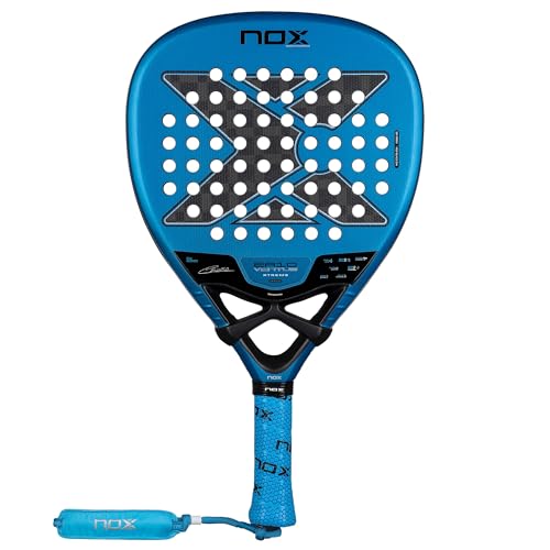 NOX Padel Racket EA10 Ventus Attack 12K Xtrem 2026 Edu Alonso Diamond Shape Pala Padel 12K Xtrem Carbon Fiber Face with MLD Black Eva Core EOS Tunnel Agility with Custom Grip Dual Spin Surface - Image 1