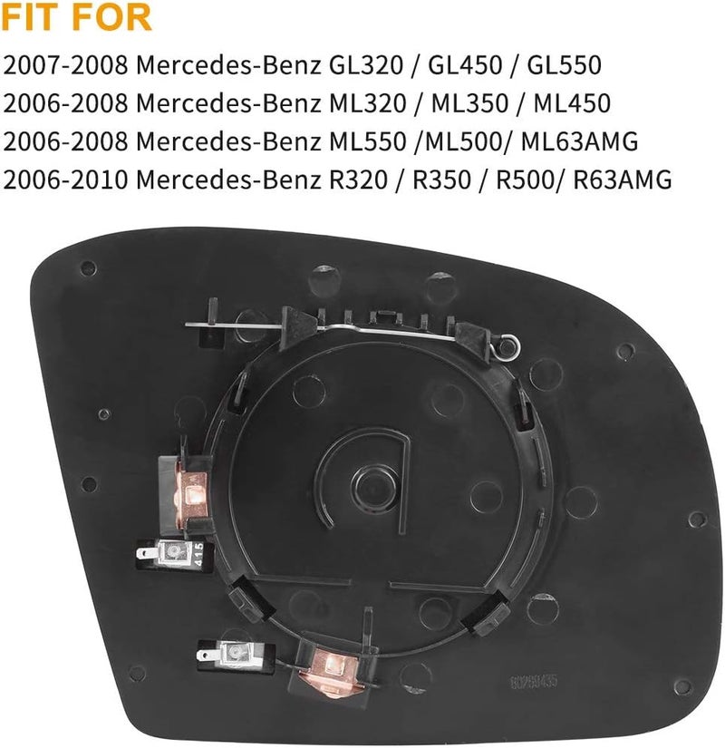 demulax Heated Side Mirror Glass for Mercedes-Benz GL320 - Image 3