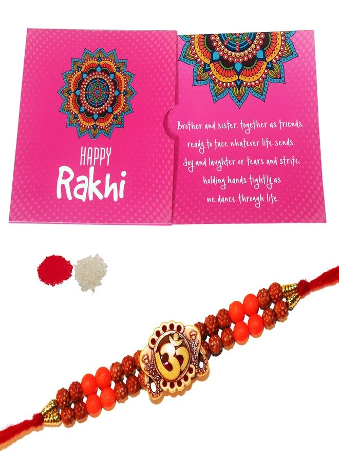 iberry's Rakhi Gift Pack with Set of Two Rakhi & Rakshabandhan Card and Roli Chawal for Brother | rakhi for brother (2323)-Best Gift from Sister - Image 1