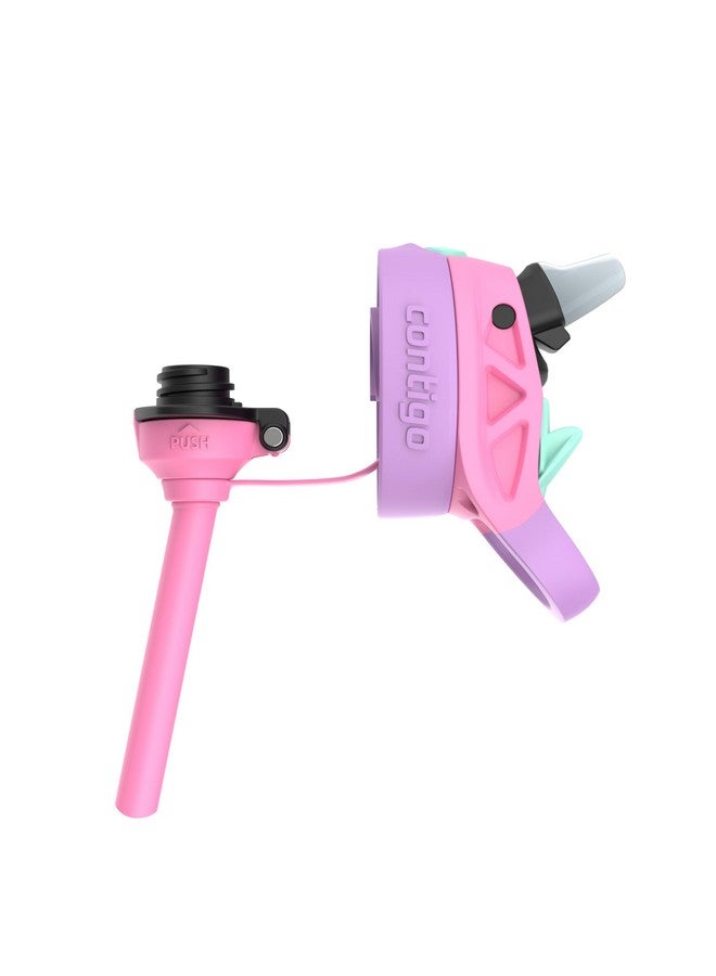 Contigo Autospout Water Bottle With Straw, 13 Oz, Azalea/Pansy - Image 2