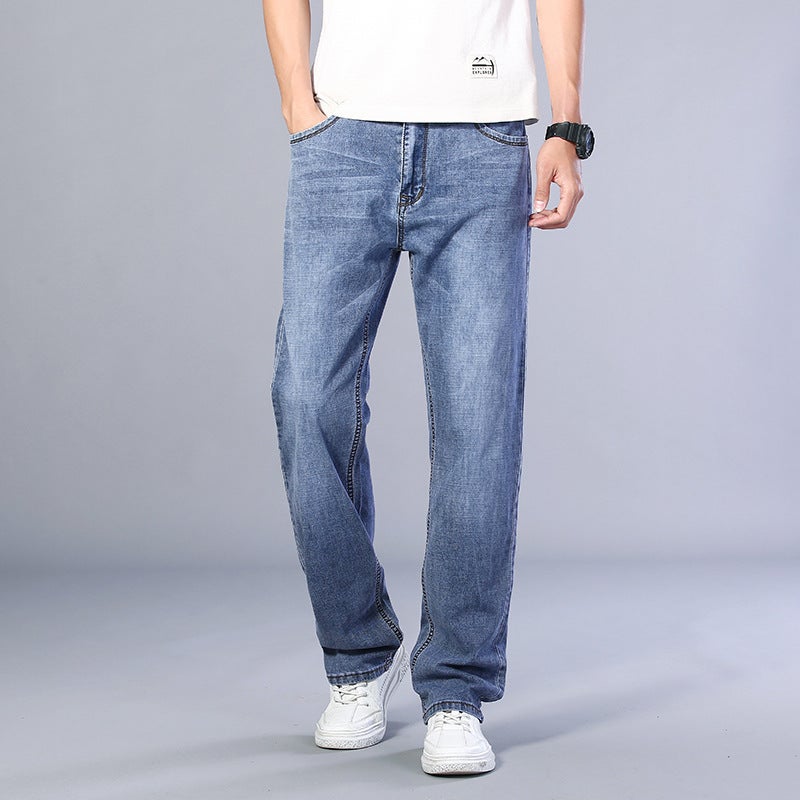 Unisex Classic Denim Jeans Loose Fit Daily Outdoor Wear - Image 2