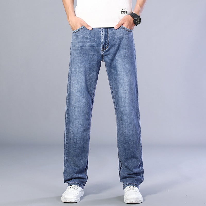 Unisex Classic Denim Jeans Loose Fit Daily Outdoor Wear - Image 3