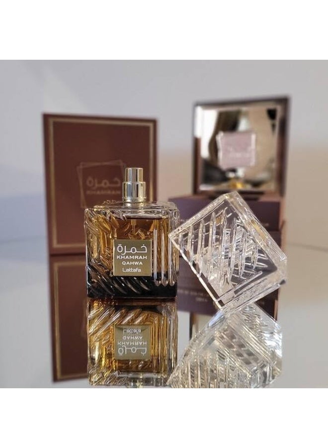 Lattafa Khamrah Qahwa Eau De Parfum by Lattafa - Unisex Fragrance - Warm Coffee, Spice & Caramel Aroma - Image 4
