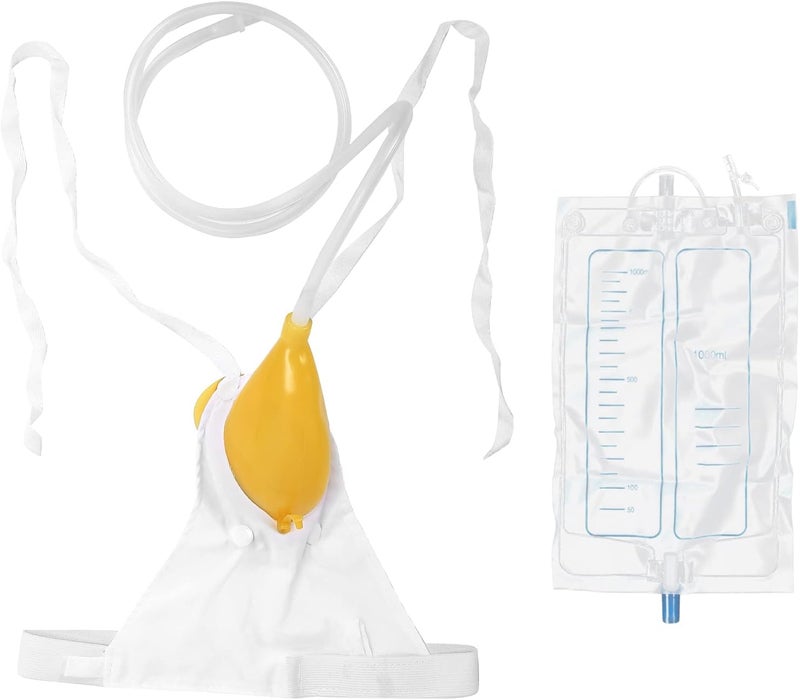 klarako Female Urinal Pee Holder, Reusable Portable Urine Bag Collector 1000ml Women Urinal Female Urination Device Funnel Urine Bag with Spill Proof Collection Bag - Image 1