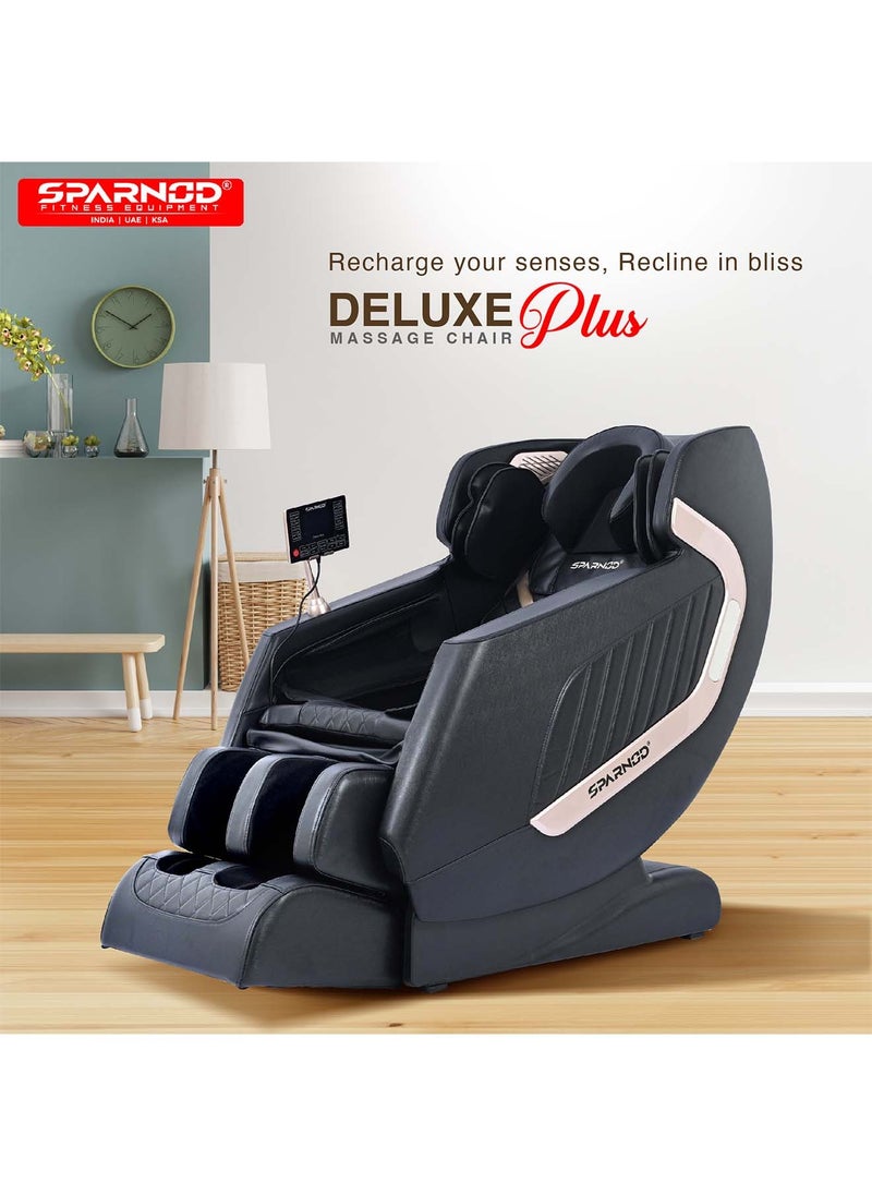 Sparnod Fitness Sparnod Fitness New Deluxe Plus Massage Chair Recliner: Featuring 22 Fixed Massage Balls, 22 Airbags, Back Heat Therapy, Zero Gravity, Foot Massage, LCD Display, Bluetooth  - Image 2
