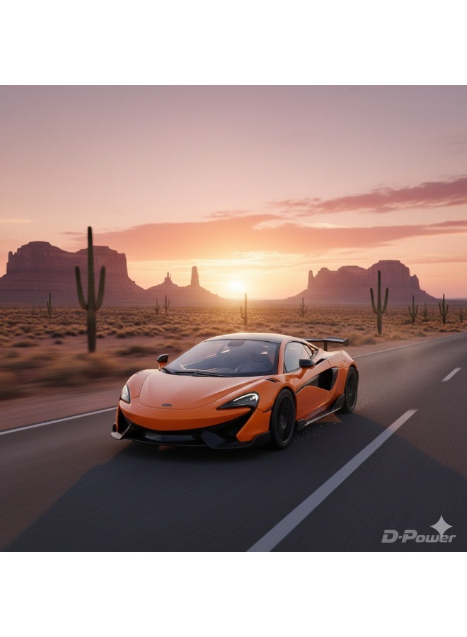 D-Power سيارة ميني رياضية قابلة للجمع مكلارين 600LT بمقياس 1:64 باللون البرتقالي المطفأ - Image 3