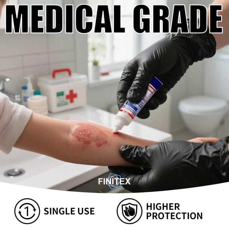 FINITEX - Black Nitrile Disposable Gloves, Exam Gloves, Powder-free, Latex-free, 3mil, 1000PCS (Small) - Image 4