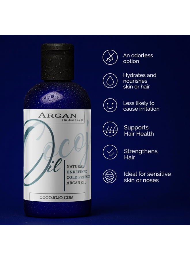 cocojojo Argan Oil - Cold Pressed 8 oz 100% Pure Natural Extra Virgin Unrefined Grade-a Argan Moroccan Marrakesh Oil Moisturizer Anti-Aging Hair Face Lips Body Scalp Skin Hair Growth - Image 3
