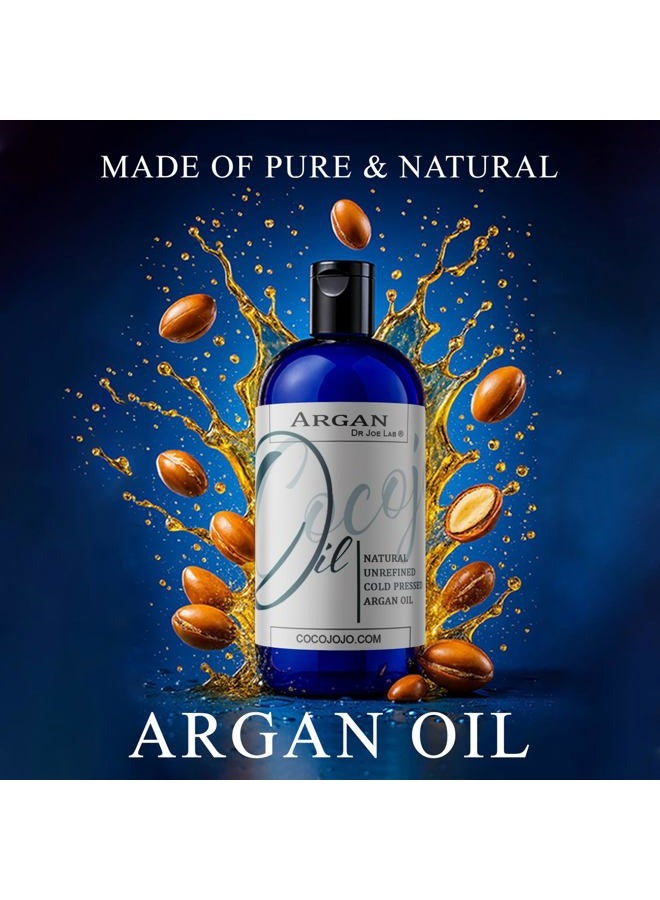 cocojojo Argan Oil - Cold Pressed 8 oz 100% Pure Natural Extra Virgin Unrefined Grade-a Argan Moroccan Marrakesh Oil Moisturizer Anti-Aging Hair Face Lips Body Scalp Skin Hair Growth - Image 2