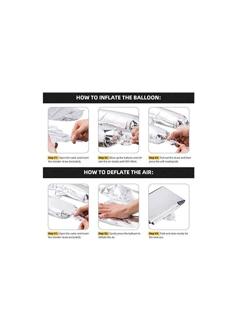 MARKQ Welcome Balloon Banner, 16 Inch Mylar Foil Letter Balloon Sign for Anniversary Celebration, Back to School Reunion and Home Family Party Decorations Supplies (Silver) - Image 3