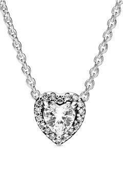 PANDORA PANDORA Jewelry Elevated Heart Cubic Zirconia Necklace in Sterling Silver  - Image 5